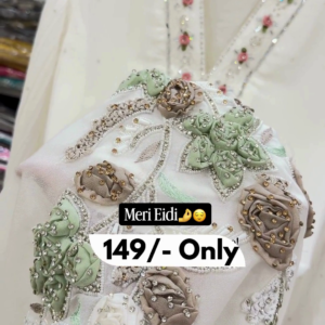 Eid Special Embroidered White Kurti Set