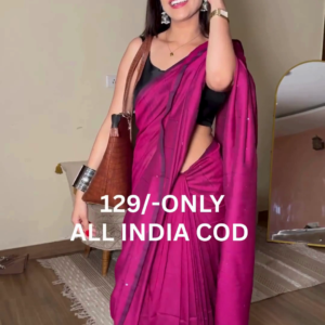 Golden Pink Party Wear Silk Saree