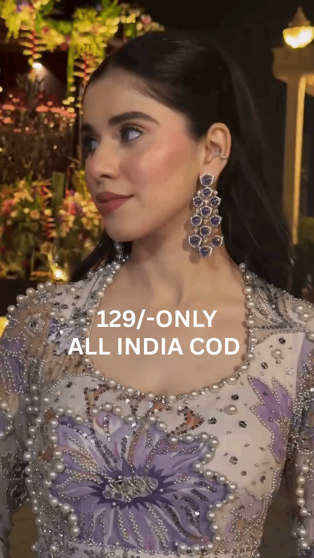 Luxury Pearl Embellished Party Gown - Image 2