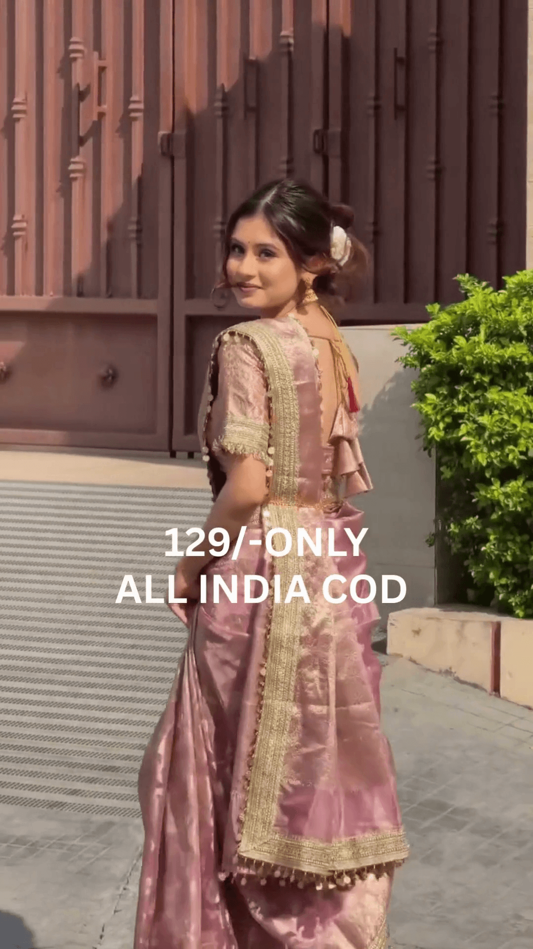 Soft Pink Traditional Silk Saree - Image 6