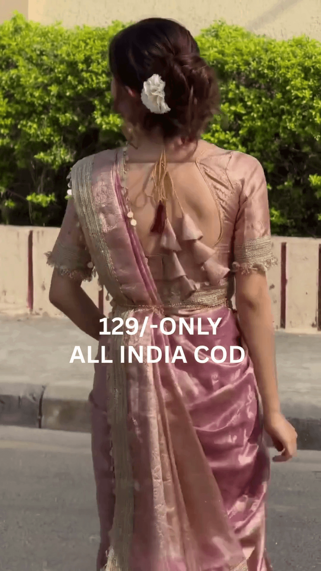 Soft Pink Traditional Silk Saree - Image 4