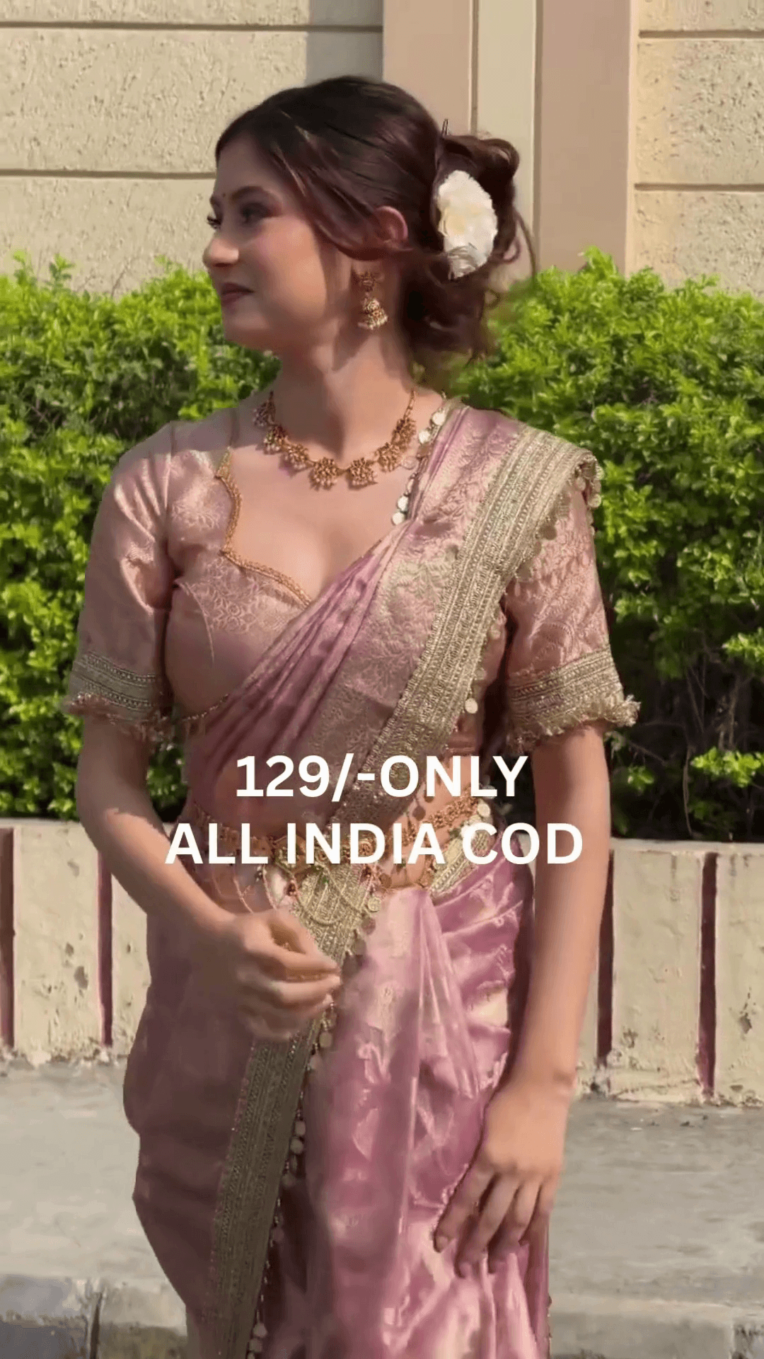 Soft Pink Traditional Silk Saree