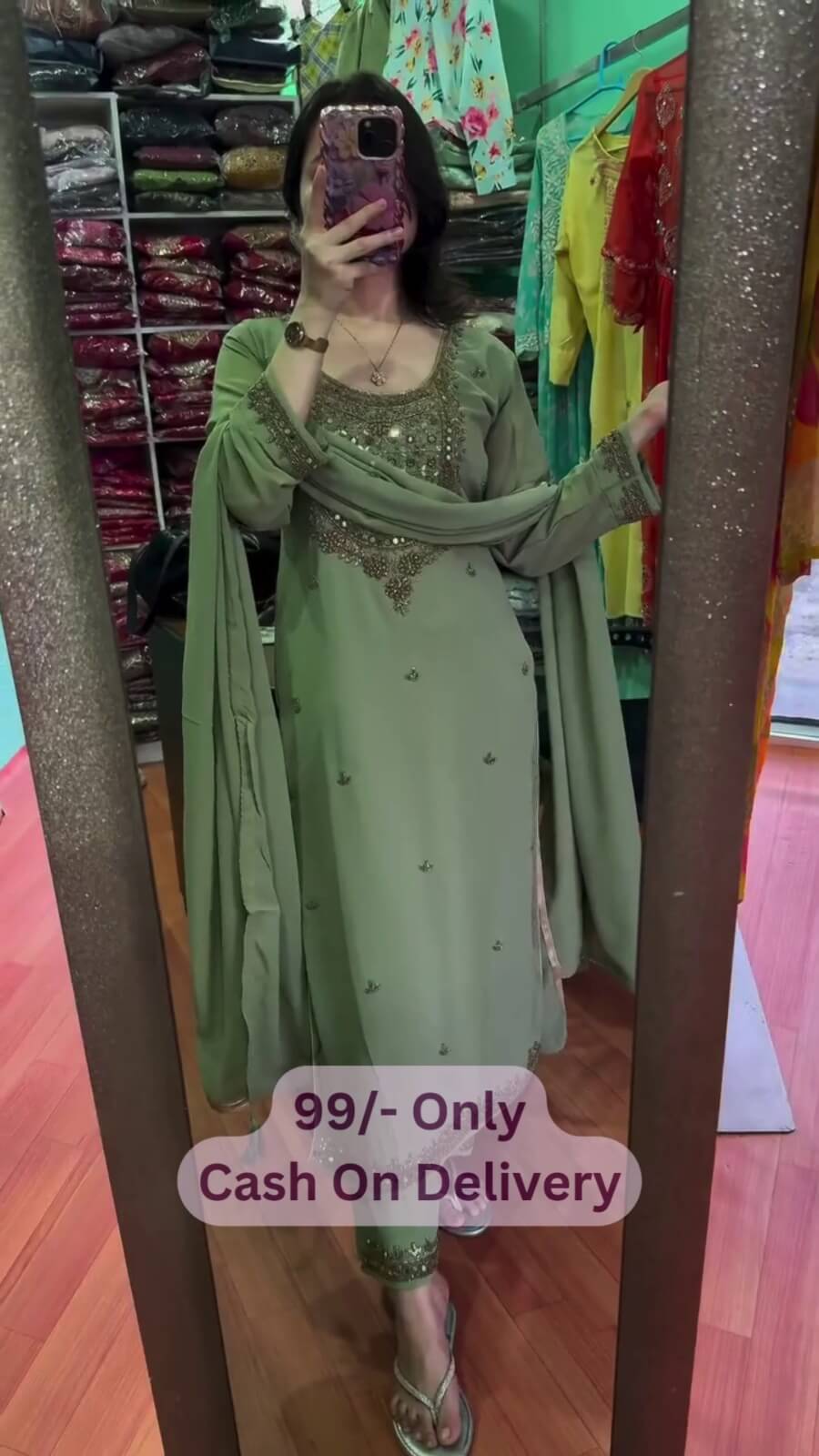 Sage Green Designer Suit Set